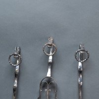A Set of Arts & Crafts Cotswold School Polished Steel Hand Wrought Fire Utensils - Thumbnail 6