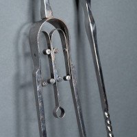 A Set of Arts & Crafts Cotswold School Polished Steel Hand Wrought Fire Utensils - Thumbnail 9