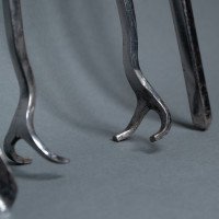 A Set of Arts & Crafts Cotswold School Polished Steel Hand Wrought Fire Utensils - Thumbnail 12