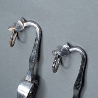 A Set of Arts & Crafts Cotswold School Polished Steel Hand Wrought Fire Utensils - Thumbnail 19