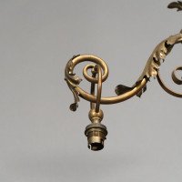 An Arts & Crafts Three-branch Brass Ceiling Light - Thumbnail 13