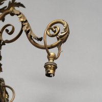 Arts & Crafts Three-branch Brass Ceiling Light - Thumbnail 15