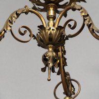 An Arts & Crafts Three-branch Brass Ceiling Light - Thumbnail 16