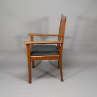 C. R. Ashbee for the Guild of Handicraft. Rare Arts & Crafts Oak Armchair - Thumbnail 4