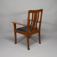 C. R. Ashbee for the Guild of Handicraft. Rare Arts & Crafts Oak Armchair - Thumbnail 5