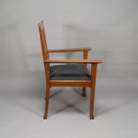 C. R. Ashbee for the Guild of Handicraft. Rare Arts & Crafts Oak Armchair - Thumbnail 8
