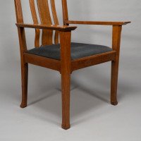 C. R. Ashbee for the Guild of Handicraft. A Rare Arts & Crafts Oak Armchair - Thumbnail 13