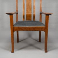 C. R. Ashbee for the Guild of Handicraft. Rare Arts & Crafts Oak Armchair - Thumbnail 14