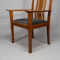 C. R. Ashbee for the Guild of Handicraft. Rare Arts & Crafts Oak Armchair - Thumbnail 15
