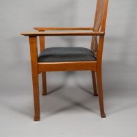 C. R. Ashbee for the Guild of Handicraft. Rare Arts & Crafts Oak Armchair - Thumbnail 16