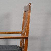 C. R. Ashbee for the Guild of Handicraft. Rare Arts & Crafts Oak Armchair - Thumbnail 11