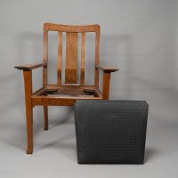 C. R. Ashbee for the Guild of Handicraft. A Rare Arts & Crafts Oak Armchair - Thumbnail 20