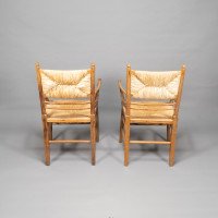 Philip Webb Attributed, Morris & Co., a Scarce Pair of Beech Sussex Armchairs - Thumbnail 6