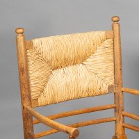 Philip Webb Attributed, Morris & Co., a Scarce Pair of Beech Sussex Armchairs - Thumbnail 9