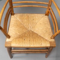 Philip Webb, attributed. Morris & Co., A Scarce Pair of Beech Sussex Armchairs - Thumbnail 15