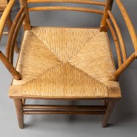 Philip Webb Attributed, Morris & Co., a Scarce Pair of Beech Sussex Armchairs - Thumbnail 19