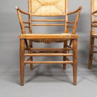 Philip Webb, attributed. Morris & Co., A Scarce Pair of Beech Sussex Armchairs - Thumbnail 20
