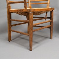 Philip Webb Attributed, Morris & Co., a Scarce Pair of Beech Sussex Armchairs - Thumbnail 18