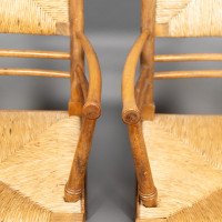 Philip Webb Attributed, Morris & Co., a Scarce Pair of Beech Sussex Armchairs - Thumbnail 23