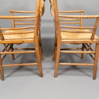 Philip Webb Attributed, Morris & Co., a Scarce Pair of Beech Sussex Armchairs - Thumbnail 22
