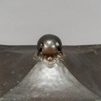Arts & Crafts Copper Conical Coal Bucket & Lid, with Hand Hammered Sun Rise - Thumbnail 12