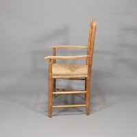 Ernest Gimson Made by Edward Gardiner. An Arts & Crafts Ash Ladder Back Bedales Armchair - Thumbnail 4