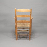 Ernest Gimson Made by Edward Gardiner. Arts & Crafts Ash Ladder Back Bedales Armchair - Thumbnail 6