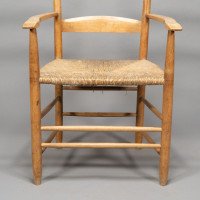 Ernest Gimson Made by Edward Gardiner. An Arts & Crafts Ash Ladder Back Bedales Armchair - Thumbnail 13