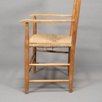Ernest Gimson Made by Edward Gardiner. An Arts & Crafts Ash Ladder Back Bedales Armchair - Thumbnail 15