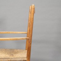 Ernest Gimson Made by Edward Gardiner. Arts & Crafts Ash Ladder Back Bedales Armchair - Thumbnail 16