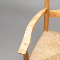 Ernest Gimson Made by Edward Gardiner. An Arts & Crafts Ash Ladder Back Bedales Armchair - Thumbnail 18