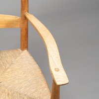 Ernest Gimson Made by Edward Gardiner. An Arts & Crafts Ash Ladder Back Bedales Armchair - Thumbnail 19