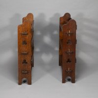 Liberty & Co., a Pair of 'the Radley Portable Bookcase', Solid Oak with Trefoil Details - Thumbnail 4
