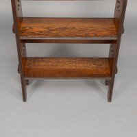 Liberty & Co., a Pair of 'the Radley Portable Bookcase', Solid Oak with Trefoil Details - Thumbnail 12