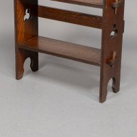 Liberty & Co., a Pair of 'the Radley Portable Bookcase', Solid Oak with Trefoil Details - Thumbnail 14