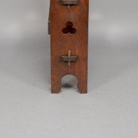 Liberty & Co., a Pair of 'the Radley Portable Bookcase', Solid Oak with Trefoil Details - Thumbnail 15