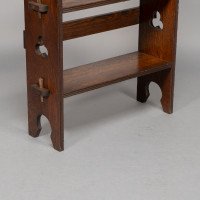 Liberty & Co., a Pair of 'the Radley Portable Bookcase', Solid Oak with Trefoil Details - Thumbnail 16