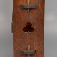 Liberty & Co., a Pair of 'the Radley Portable Bookcase', Solid Oak with Trefoil Details - Thumbnail 17