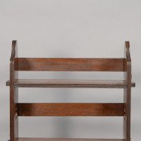 Liberty & Co., a Pair of 'the Radley Portable Bookcase', Solid Oak with Trefoil Details - Thumbnail 22