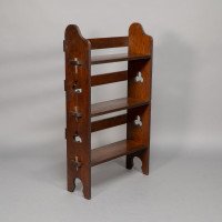Liberty & Co., a Pair of 'the Radley Portable Bookcase', Solid Oak with Trefoil Details - Thumbnail 26