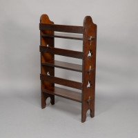 Liberty & Co., a Pair of 'the Radley Portable Bookcase', Solid Oak with Trefoil Details - Thumbnail 28