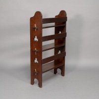 Liberty & Co., a Pair of 'the Radley Portable Bookcase', Solid Oak with Trefoil Details - Thumbnail 29