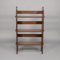 Liberty & Co., a Pair of 'the Radley Portable Bookcase', Solid Oak with Trefoil Details - Thumbnail 32