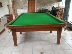 C. F. A. Voysey. Rare Arts & Crafts 12' X 6' Full Size Oak Snooker Table - Thumbnail 2