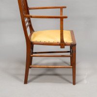 E. W. Godwin, attributed. An Anglo-Japanese Walnut Spindle Back Armchair - Thumbnail 16