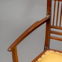 E. W. Godwin Attributed, Anglo-Japanese Walnut Spindle Back Armchair - Thumbnail 13