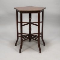 E. W. Godwin, Anglo-Japanese Five-Leg and Radiating Stretcher Walnut Side Table - Thumbnail 8