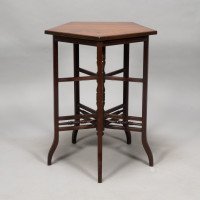 E. W. Godwin, Anglo-Japanese Five-Leg and Radiating Stretcher Walnut Side Table - Thumbnail 3