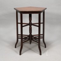 E. W. Godwin, Anglo-Japanese Five-Leg and Radiating Stretcher Walnut Side Table - Thumbnail 6