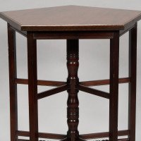 E. W. Godwin, Anglo-Japanese Five-Leg and Radiating Stretcher Walnut Side Table - Thumbnail 10